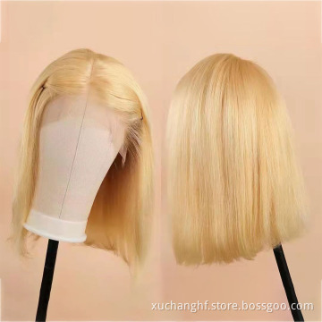 Cheap Price Blonde 613 Color Lace Bob Wig,Blonde Bob 613 Lace Front Wig,Virgin Human Hair Blonde 613 Full Lace Wig
